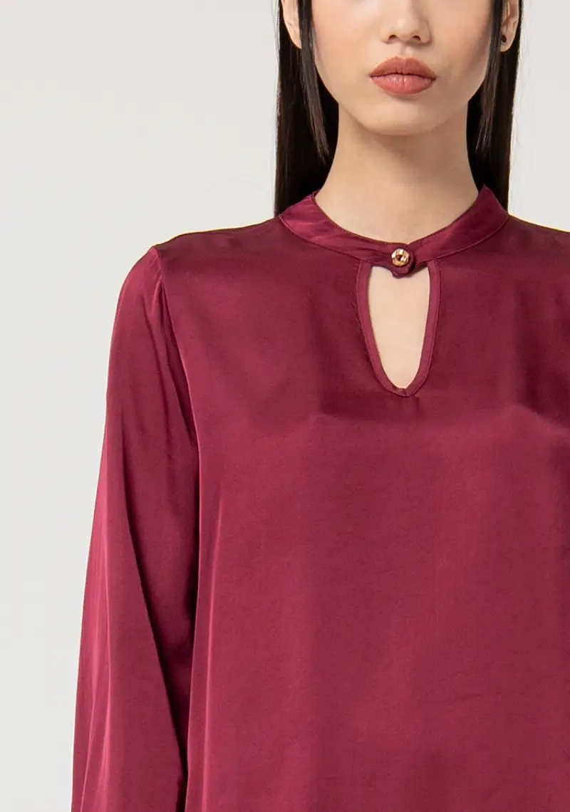 Blusa linea ad A in raso miniatura 2