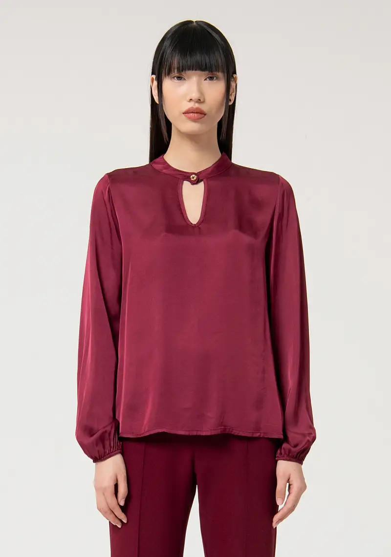 Blusa linea ad A in raso