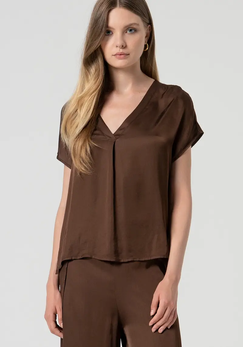 Blusa loose in viscosa