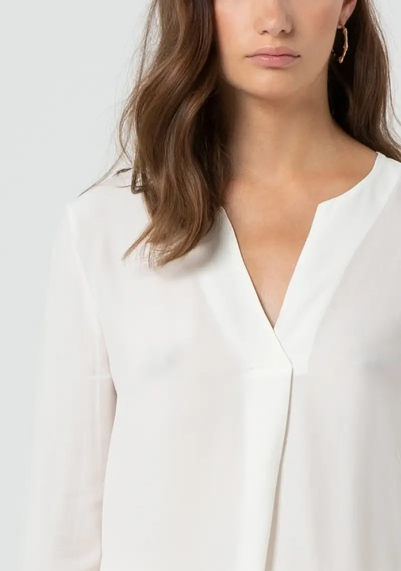 Blusa regular con seta miniatura 2