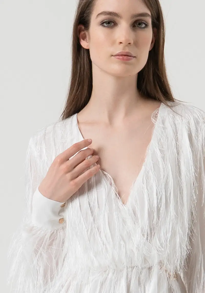 Blusa regular in fil coupè miniatura 2