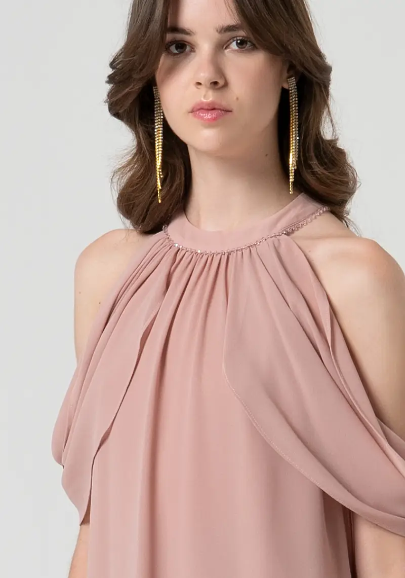 Blusa regular in georgette miniatura 2