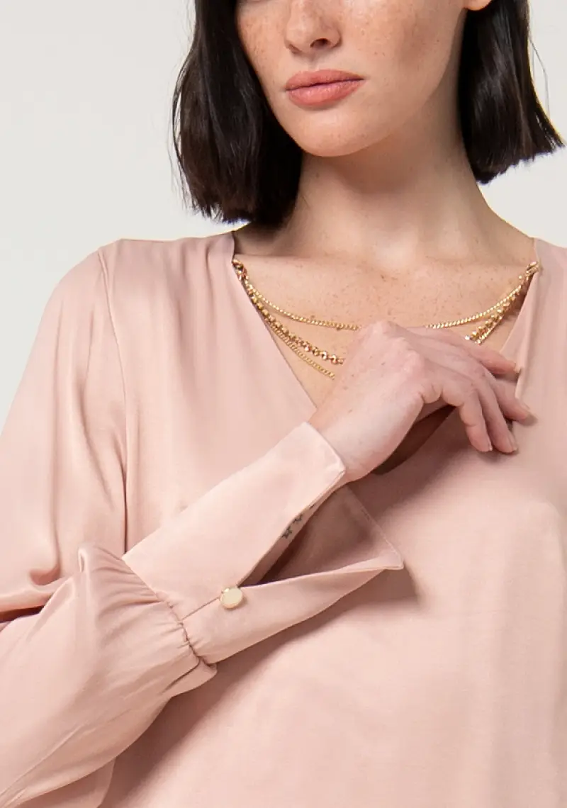 Blusa regular in viscosa miniatura 2