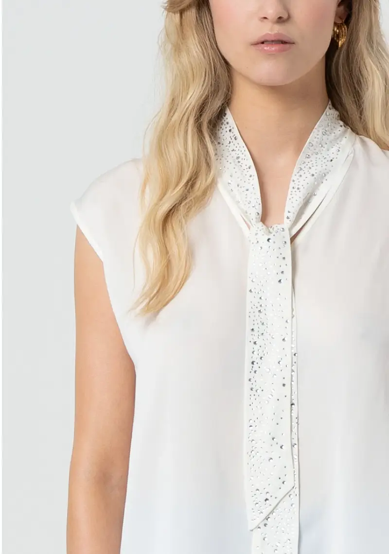 Blusa senza maniche con seta miniatura 2