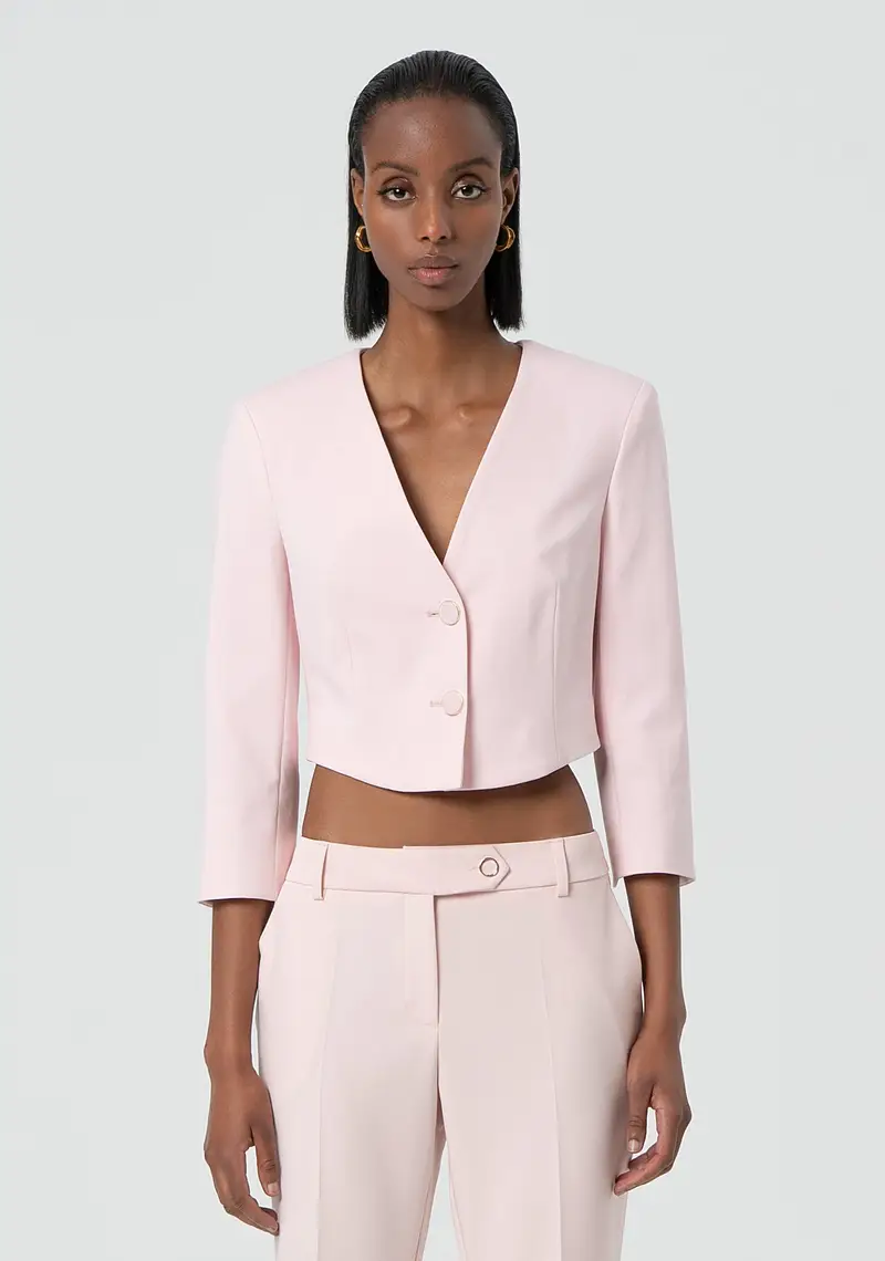 Bolero cropped senza revers