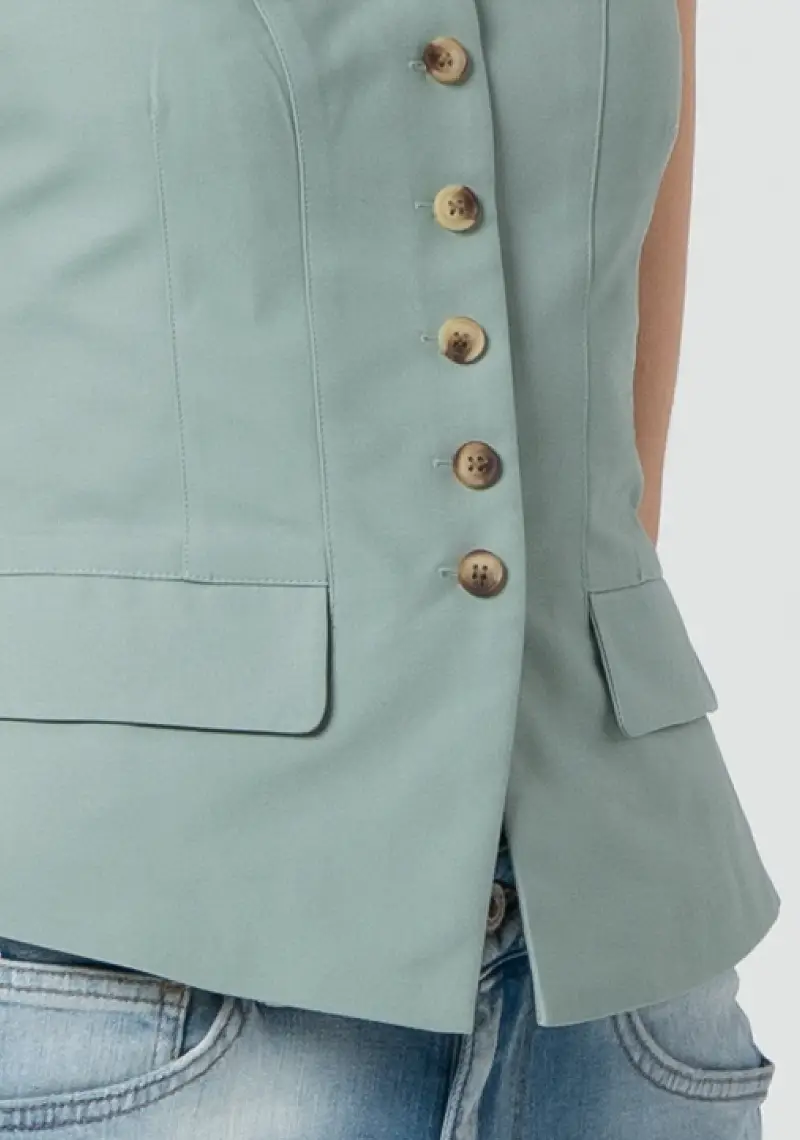 Bustier aderente in cotone miniatura 2