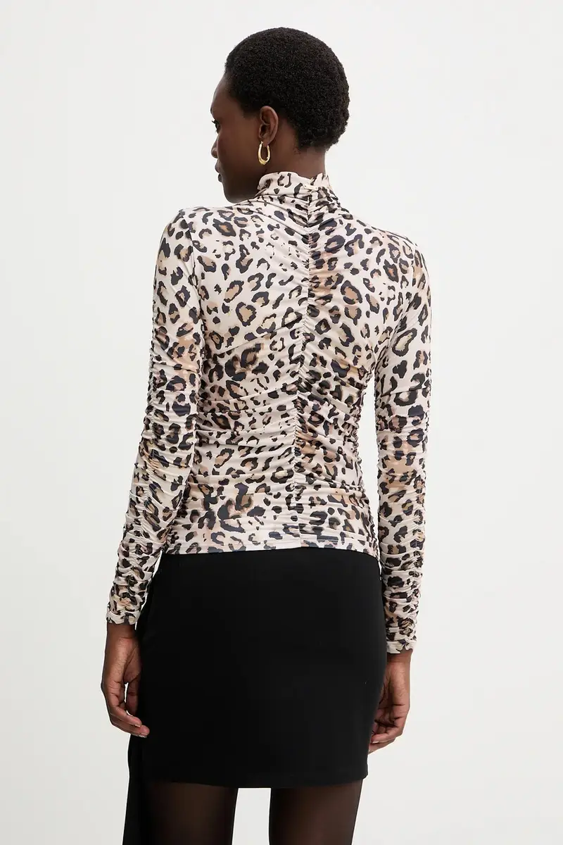 camicetta donna colore beige FJ25WT3001J47201 miniatura 3