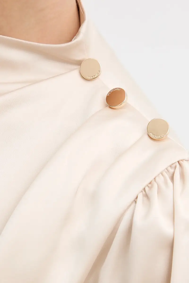 camicetta donna colore beige FR25WT1020W41101 miniatura 5