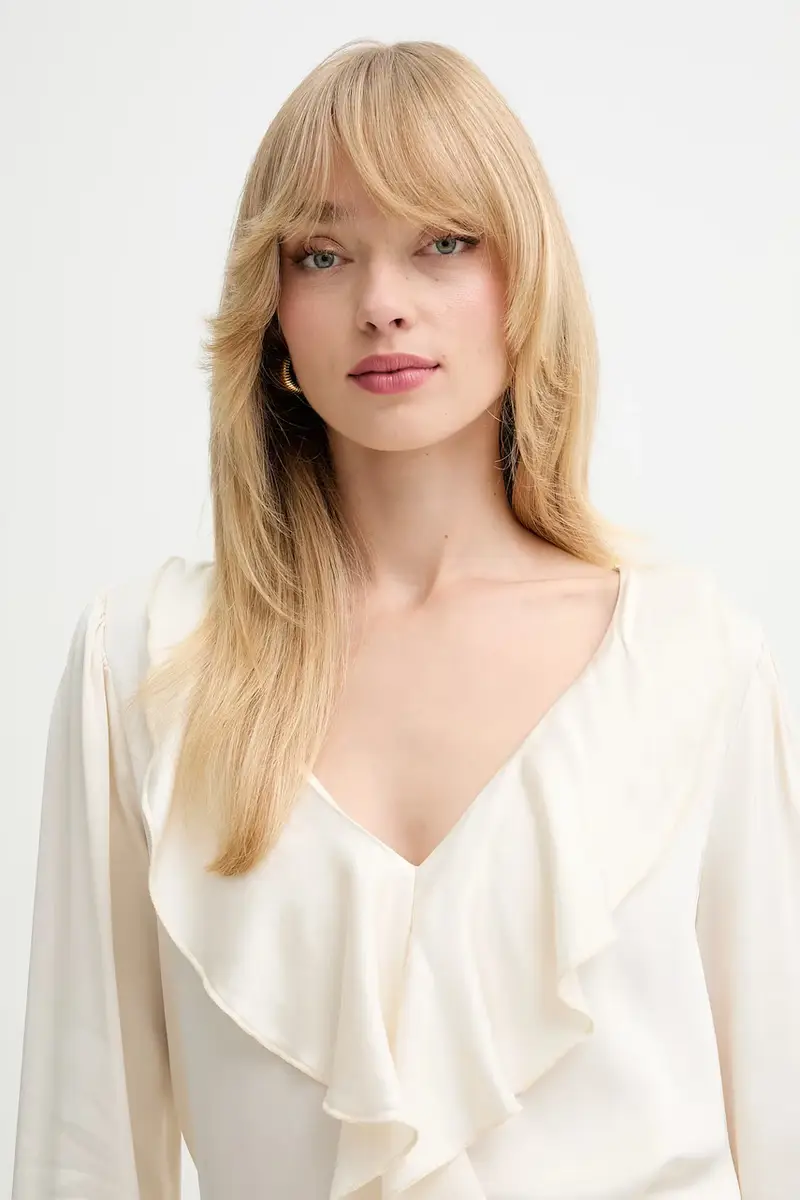 camicetta donna colore beige FS25WT1005W45101 miniatura 4