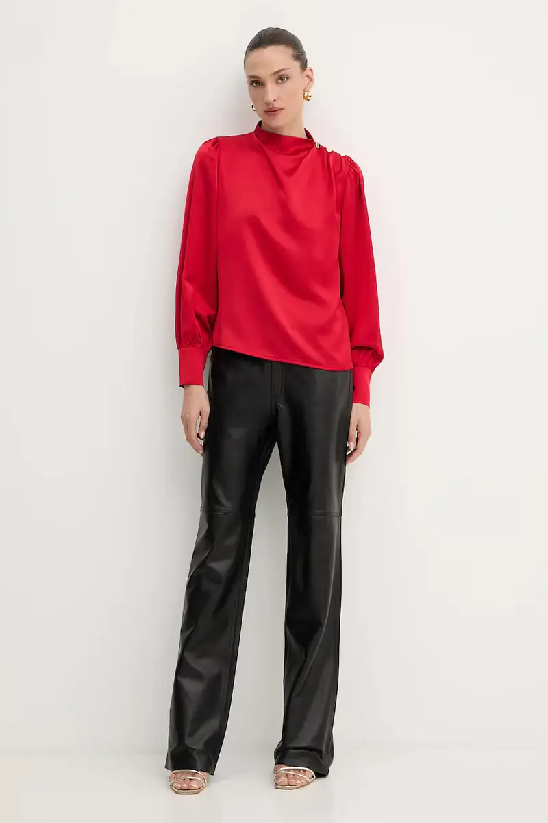 camicetta donna colore rosso FR25WT1020W41101 miniatura 2