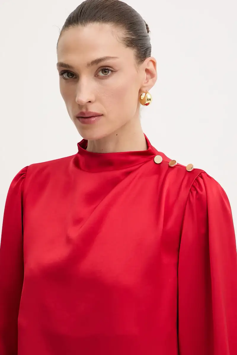 camicetta donna colore rosso FR25WT1020W41101 miniatura 4