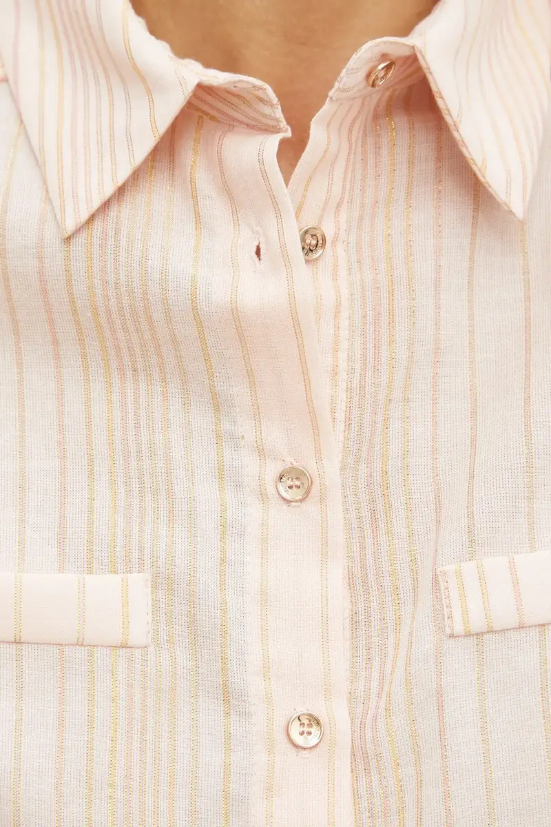 camicia donna colore beige FS25ST6004W78601 miniatura 5