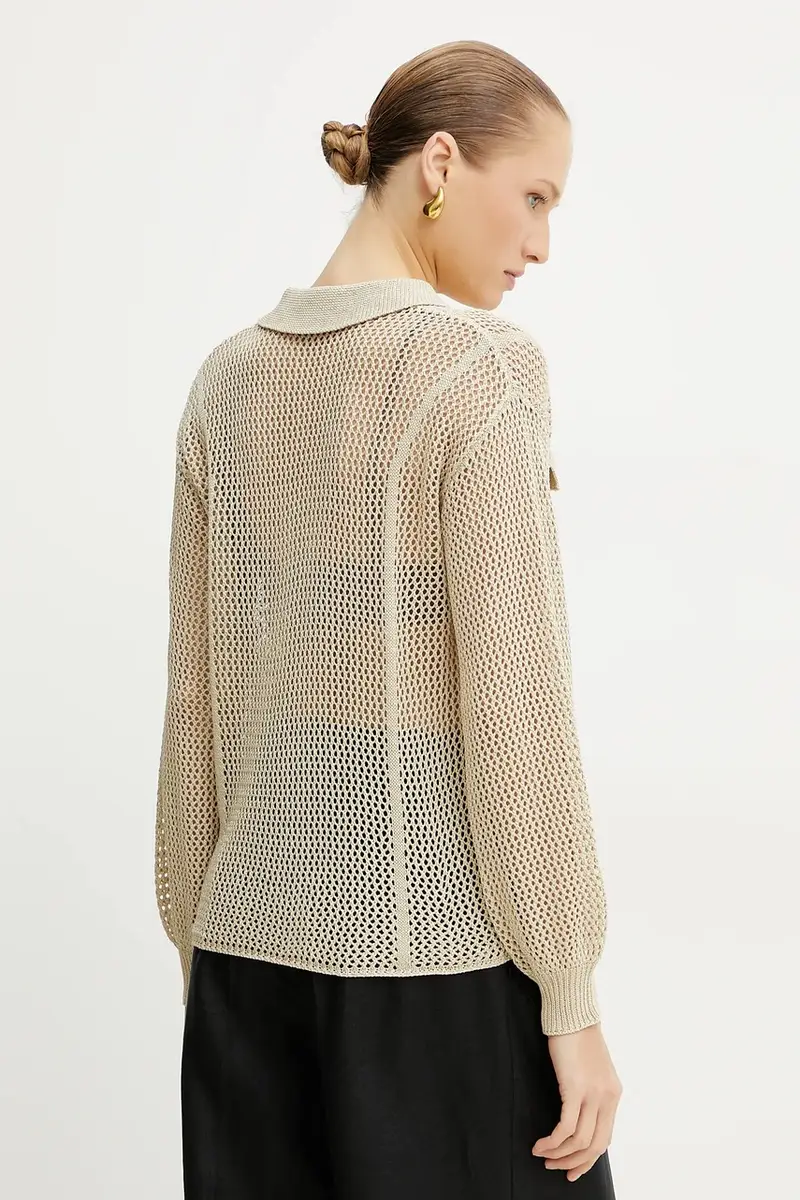 camicia donna colore beige FS25ST6006K514O7 miniatura 3