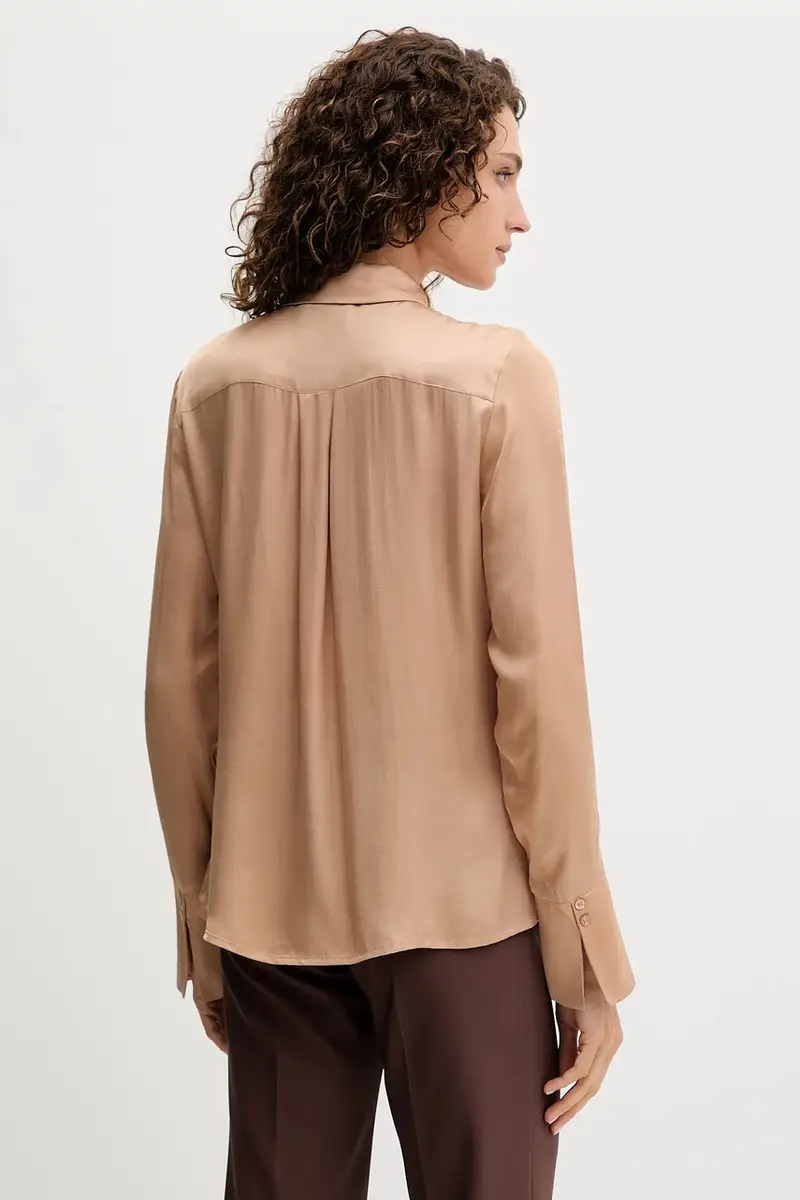 camicia donna colore beige FS25WT6010W65101 miniatura 3