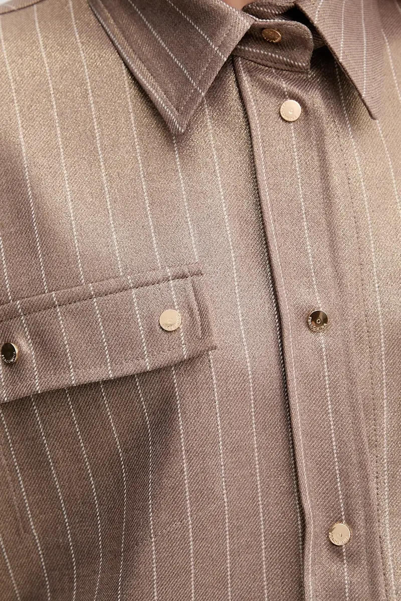 camicia donna colore beige FS25WT6011W479T4 miniatura 5