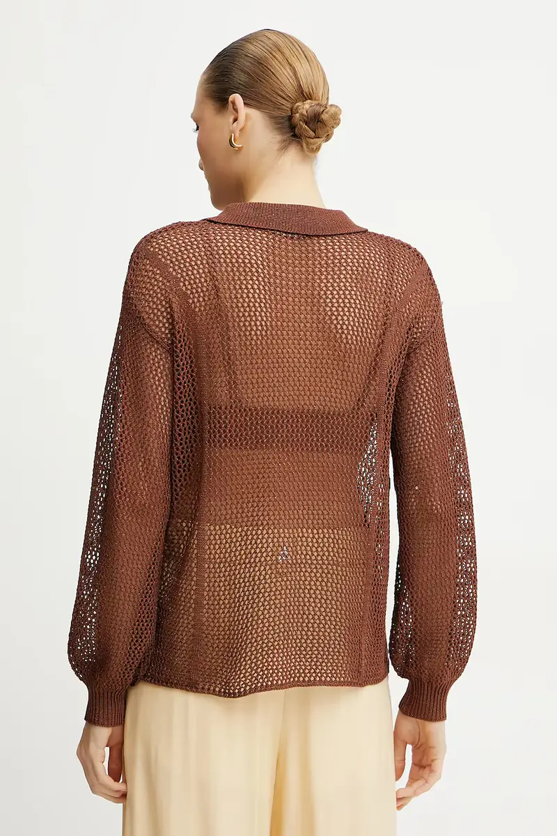 camicia donna colore marrone FS25ST6006K514O7 miniatura 3