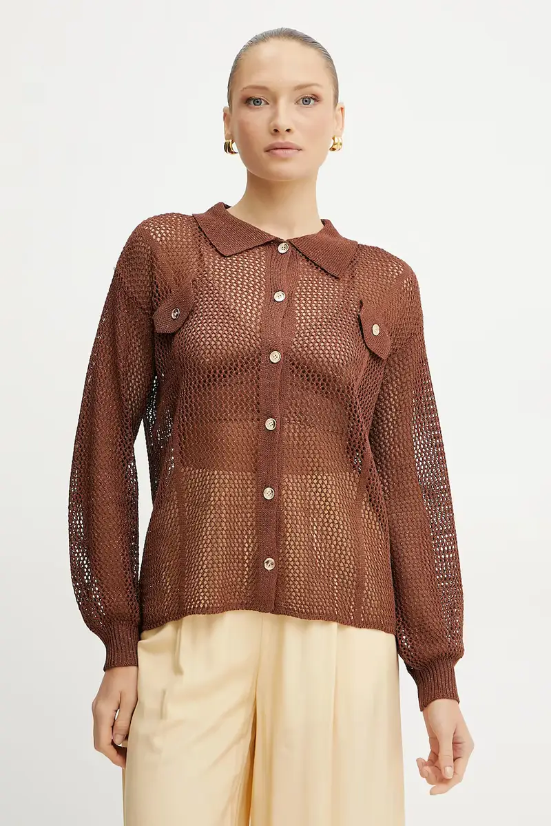 camicia donna colore marrone FS25ST6006K514O7