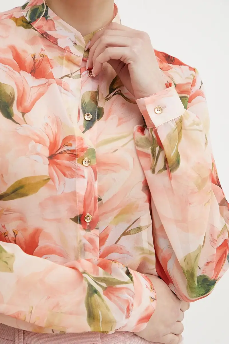 camicia donna colore rosa FS25ST6010W428K9 miniatura 5