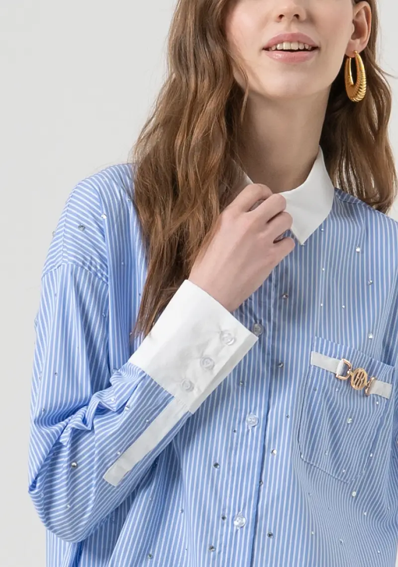 Camicia over a righe miniatura 2