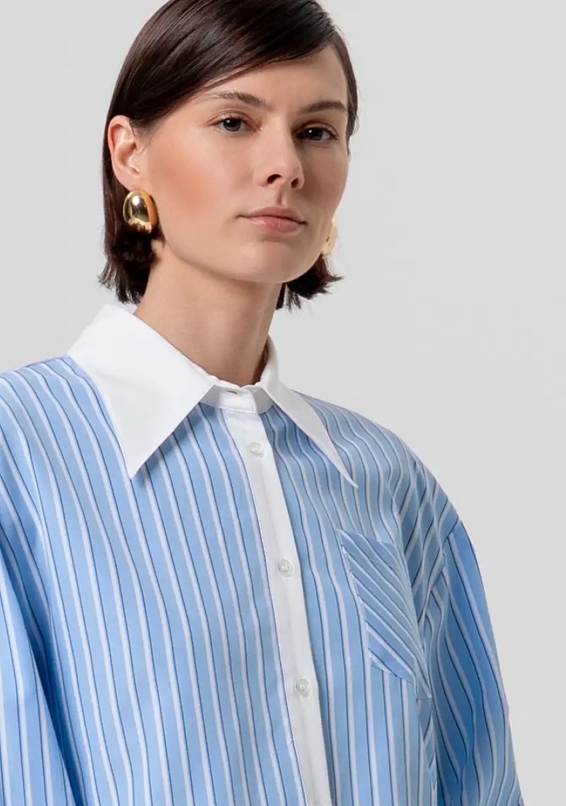Camicia over a righe miniatura 2