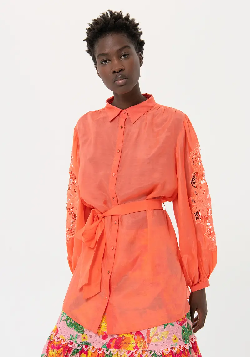 Camicia over in organza miniatura 2