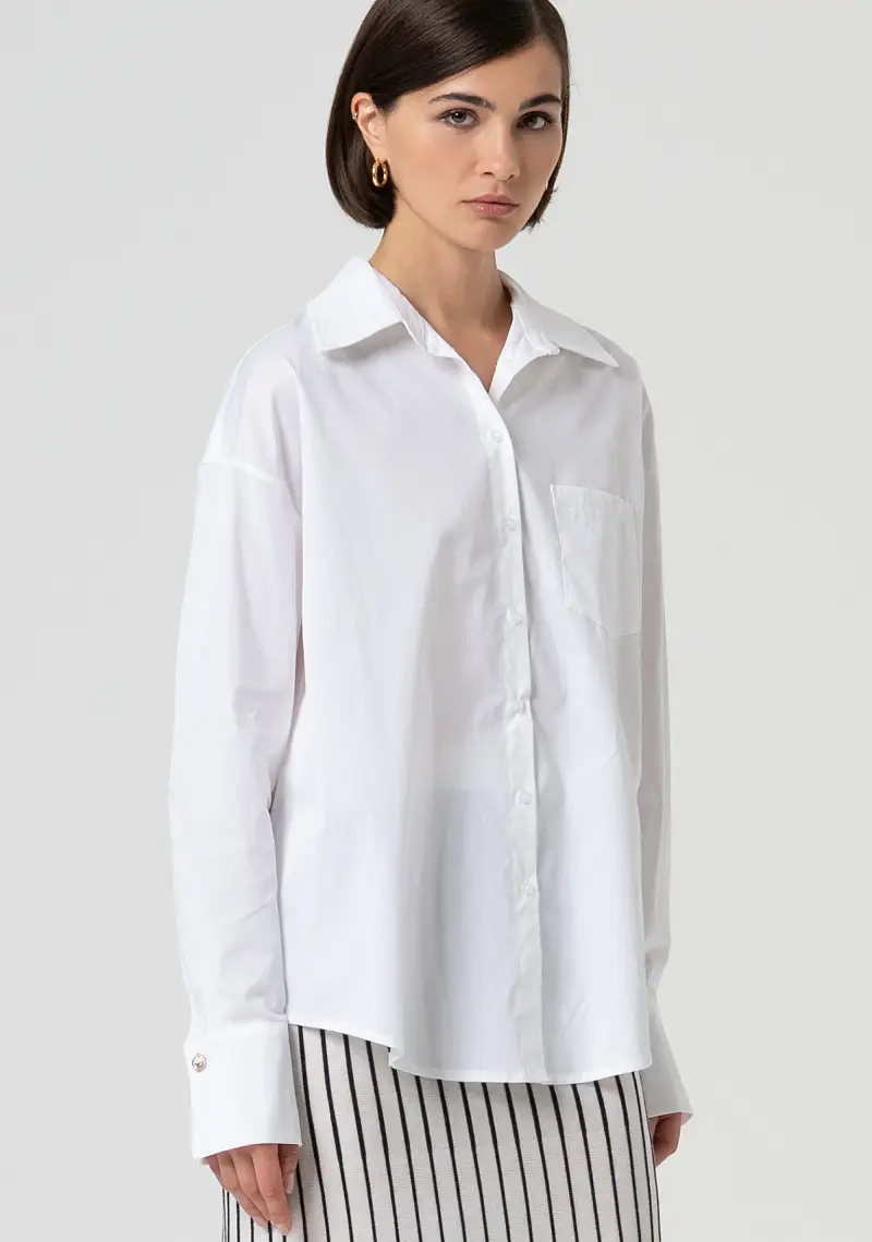 Camicia over in popeline miniatura 2