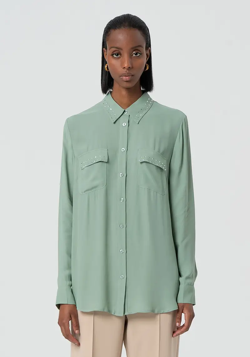 Camicia over in viscosa