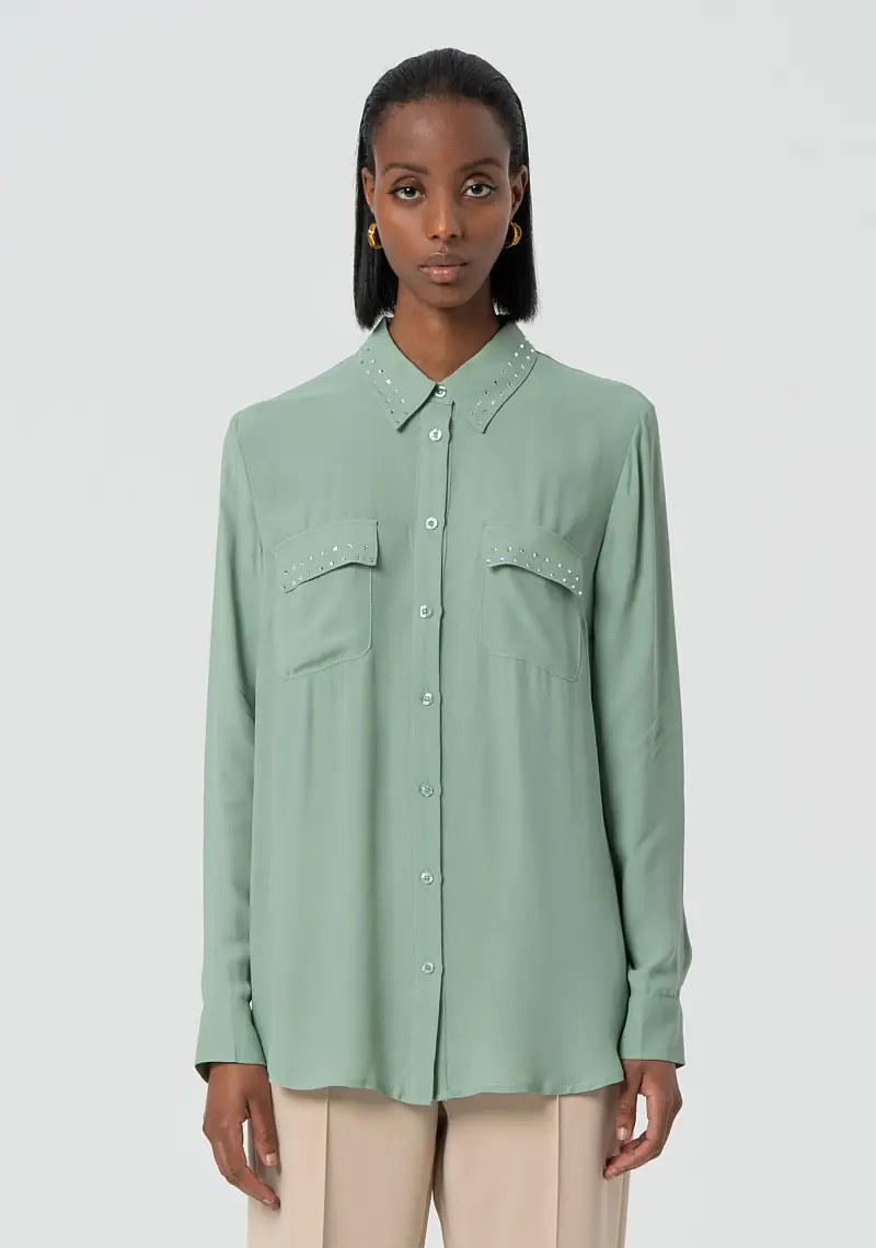 Camicia over in viscosa