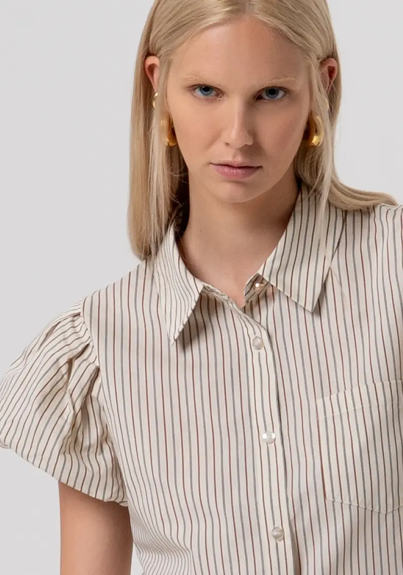 Camicia regular a righe miniatura 2