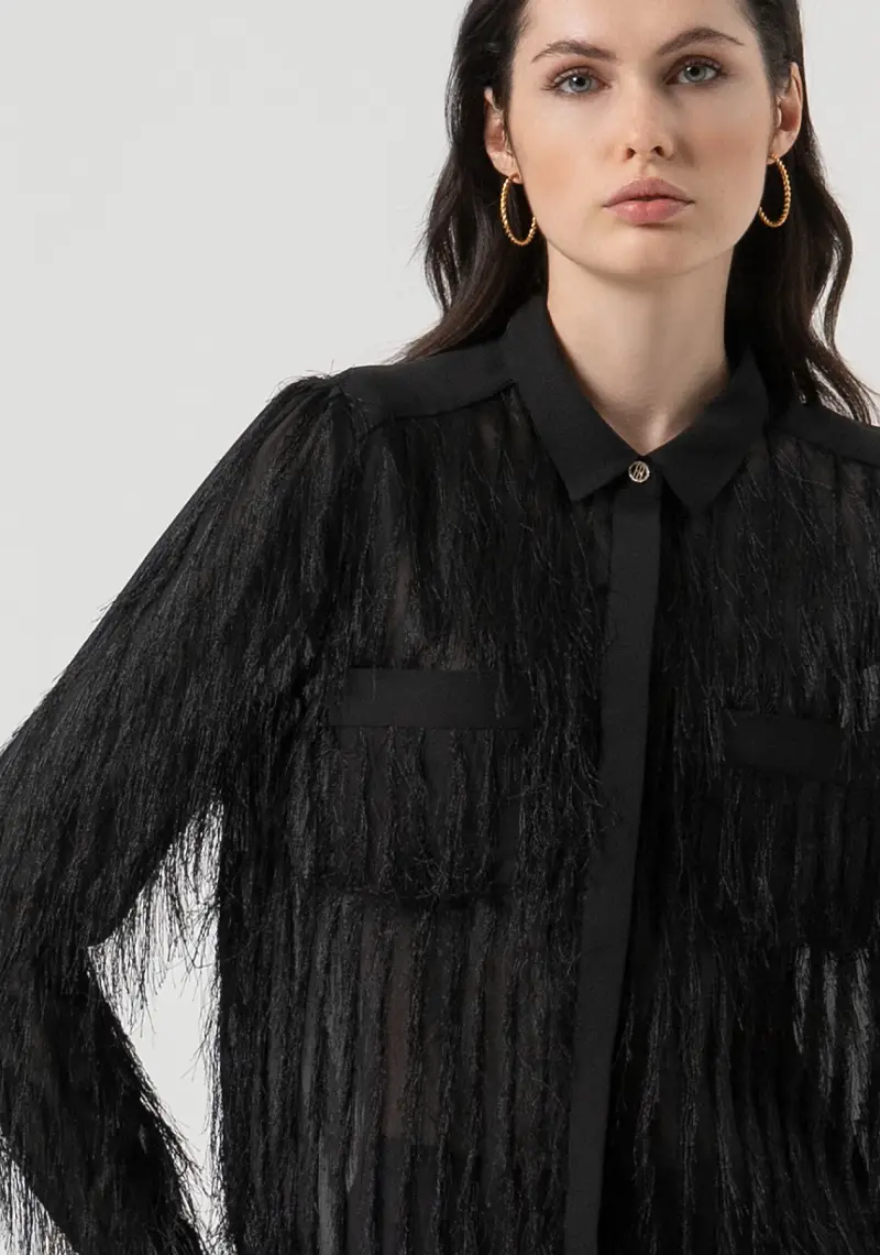 Camicia regular con frange miniatura 2