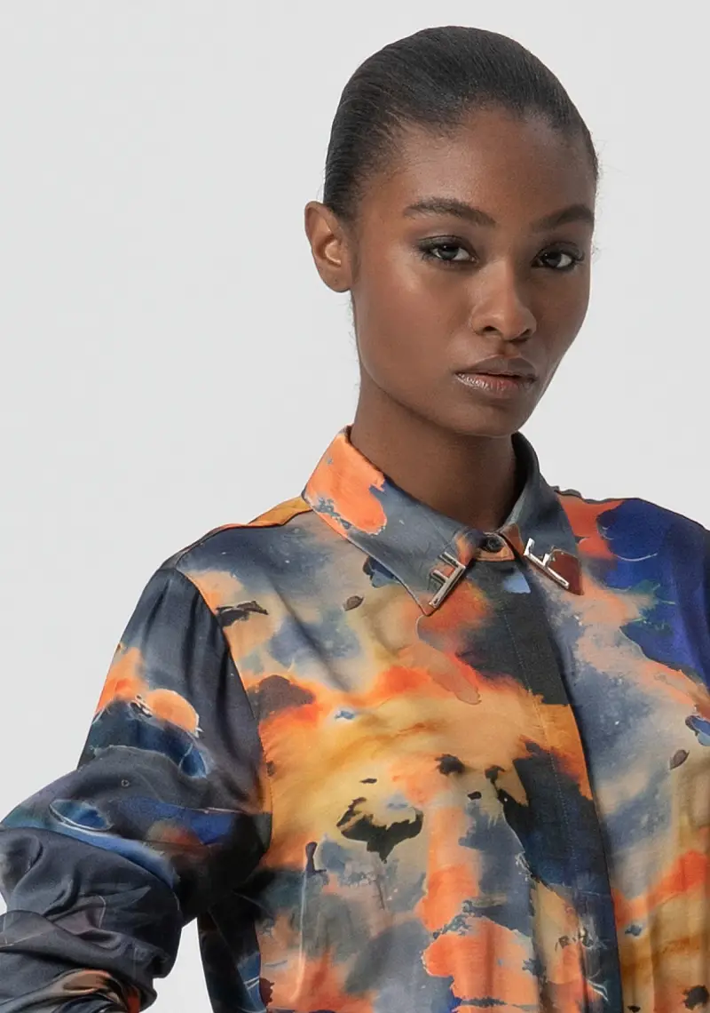 Camicia regular in fantasia astratta miniatura 2