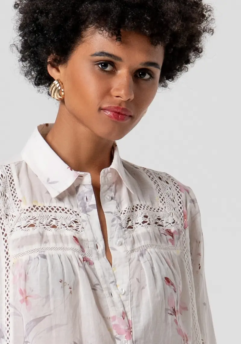 Camicia regular in fantasia floreale miniatura 2