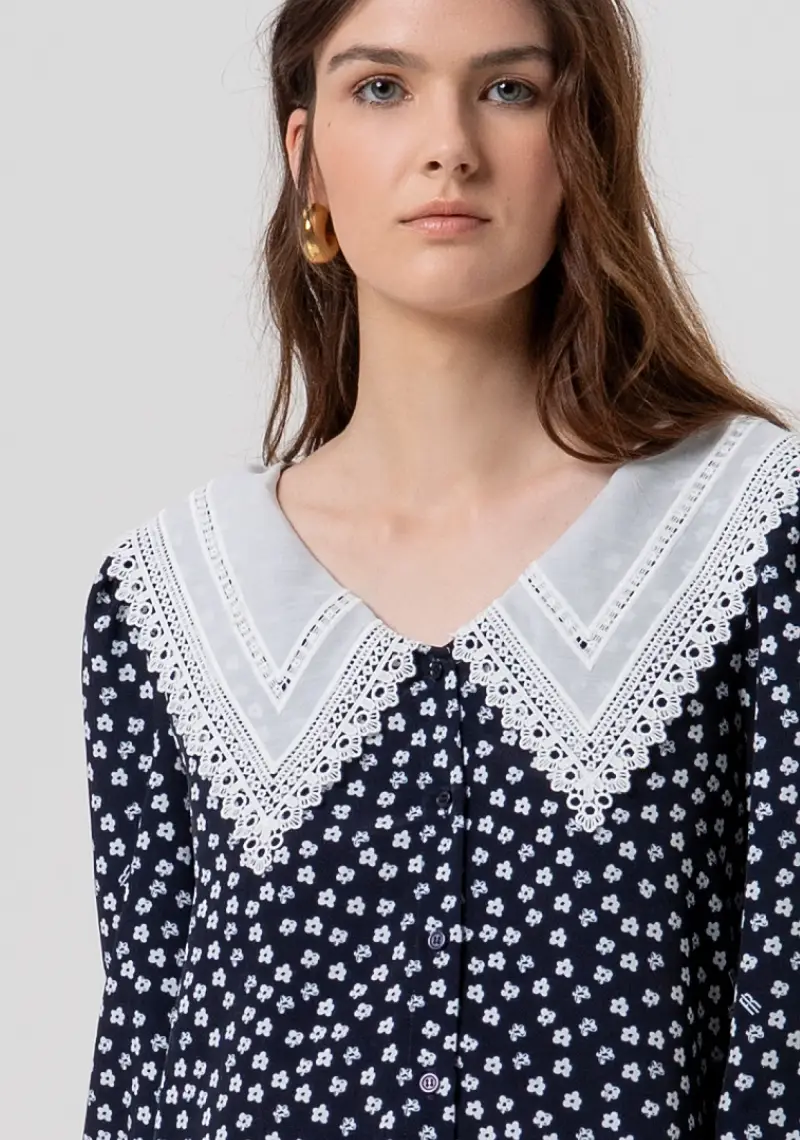 Camicia regular in fantasia floreale miniatura 2