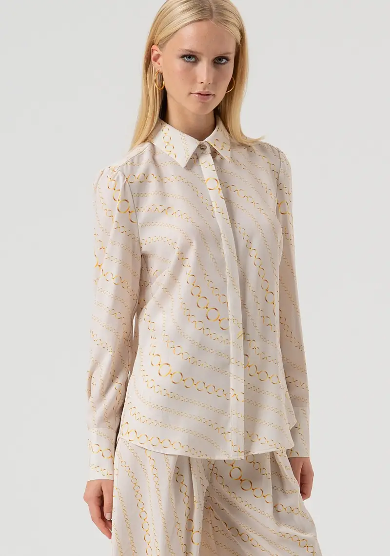 Camicia regular in fantasia geometrica miniatura 2