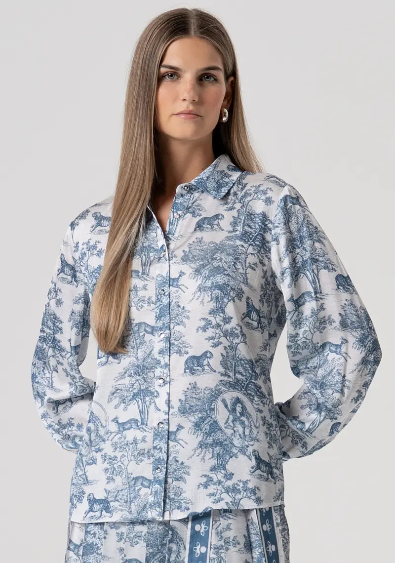 Camicia regular in fantasia