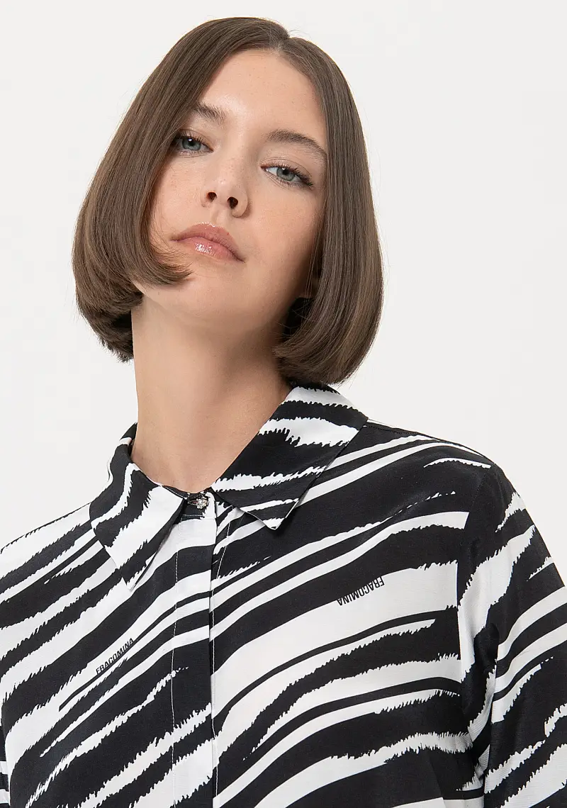 Camicia regular in fantasia zebrata miniatura 2