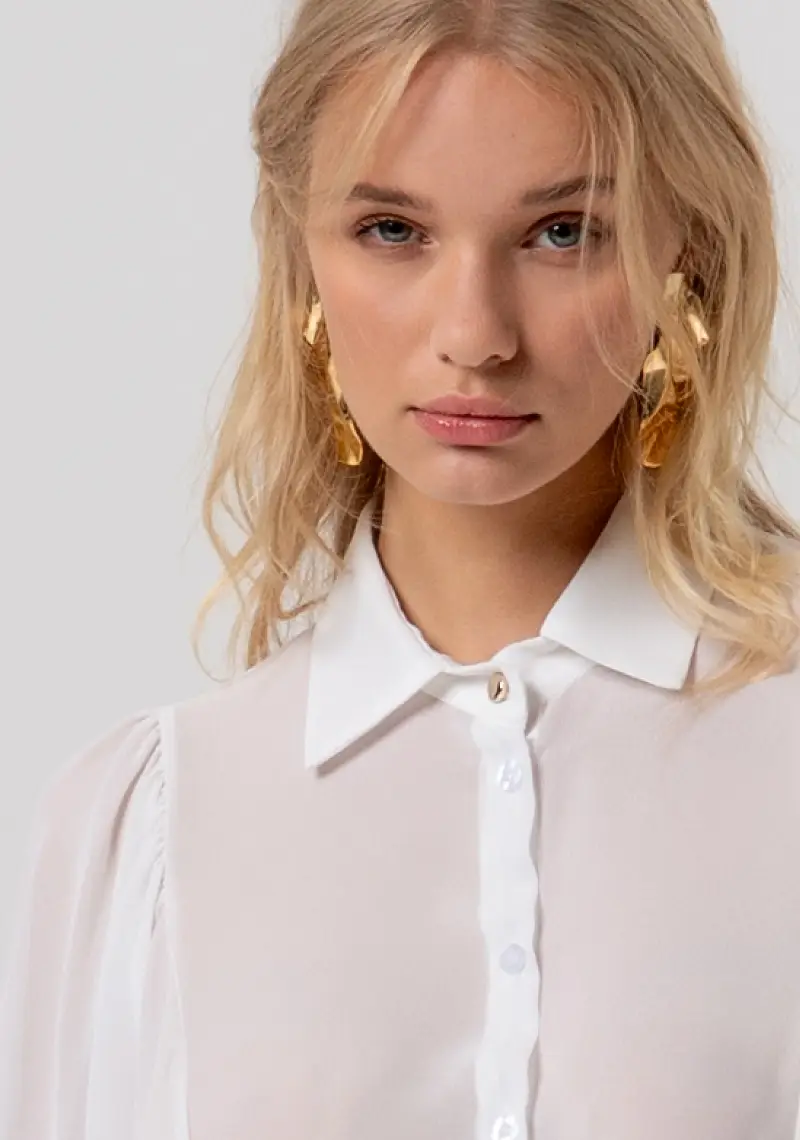 Camicia regular in georgette miniatura 2