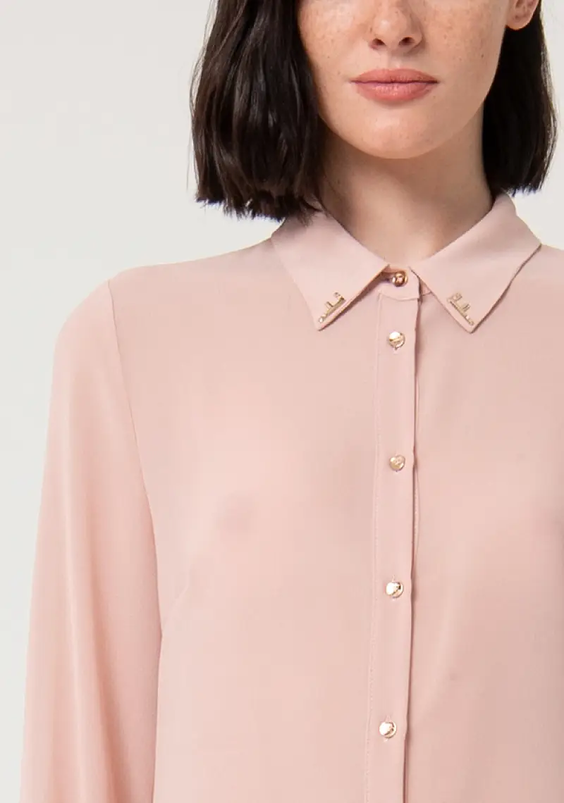 Camicia regular in georgette miniatura 2