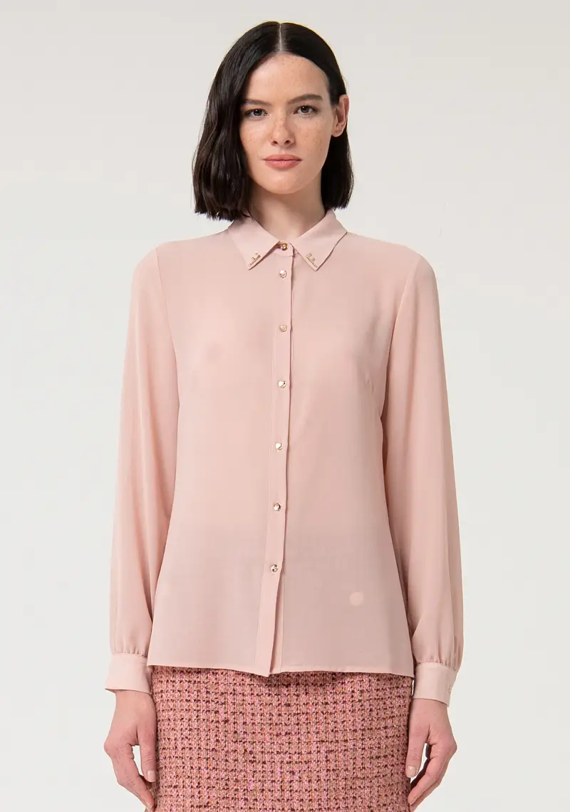 Camicia regular in georgette
