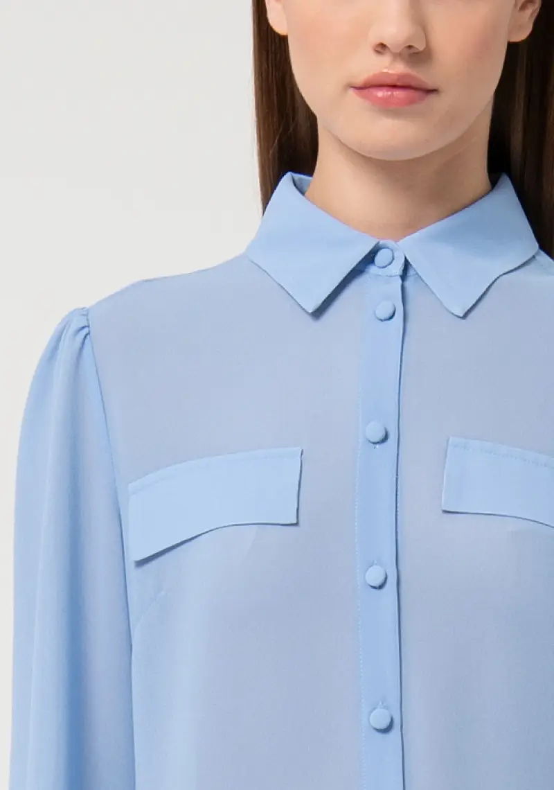 Camicia regular in georgette miniatura 2