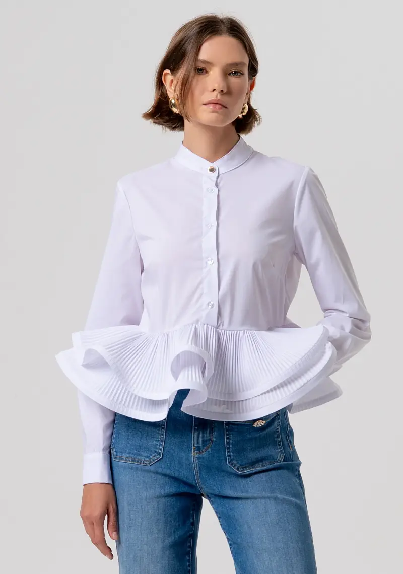 Camicia regular in popeline