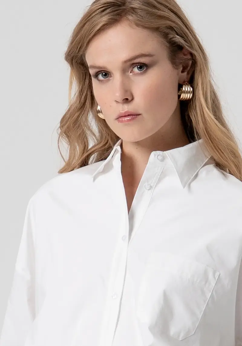 Camicia regular in popeline miniatura 2