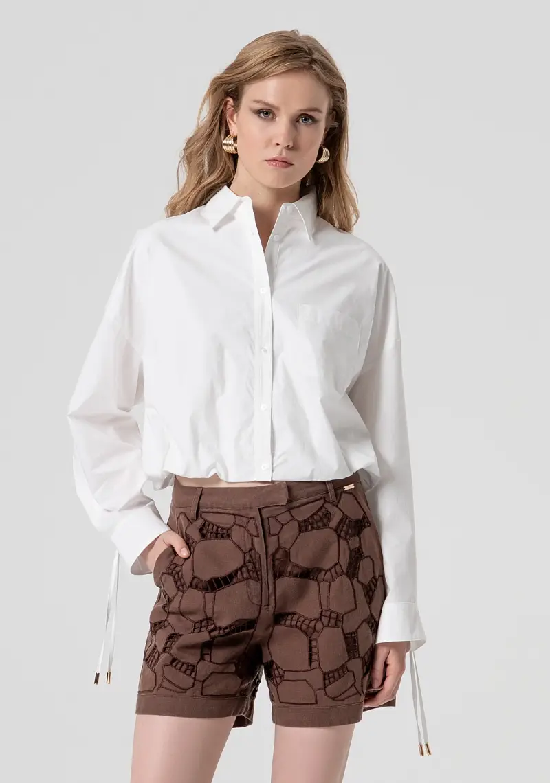 Camicia regular in popeline