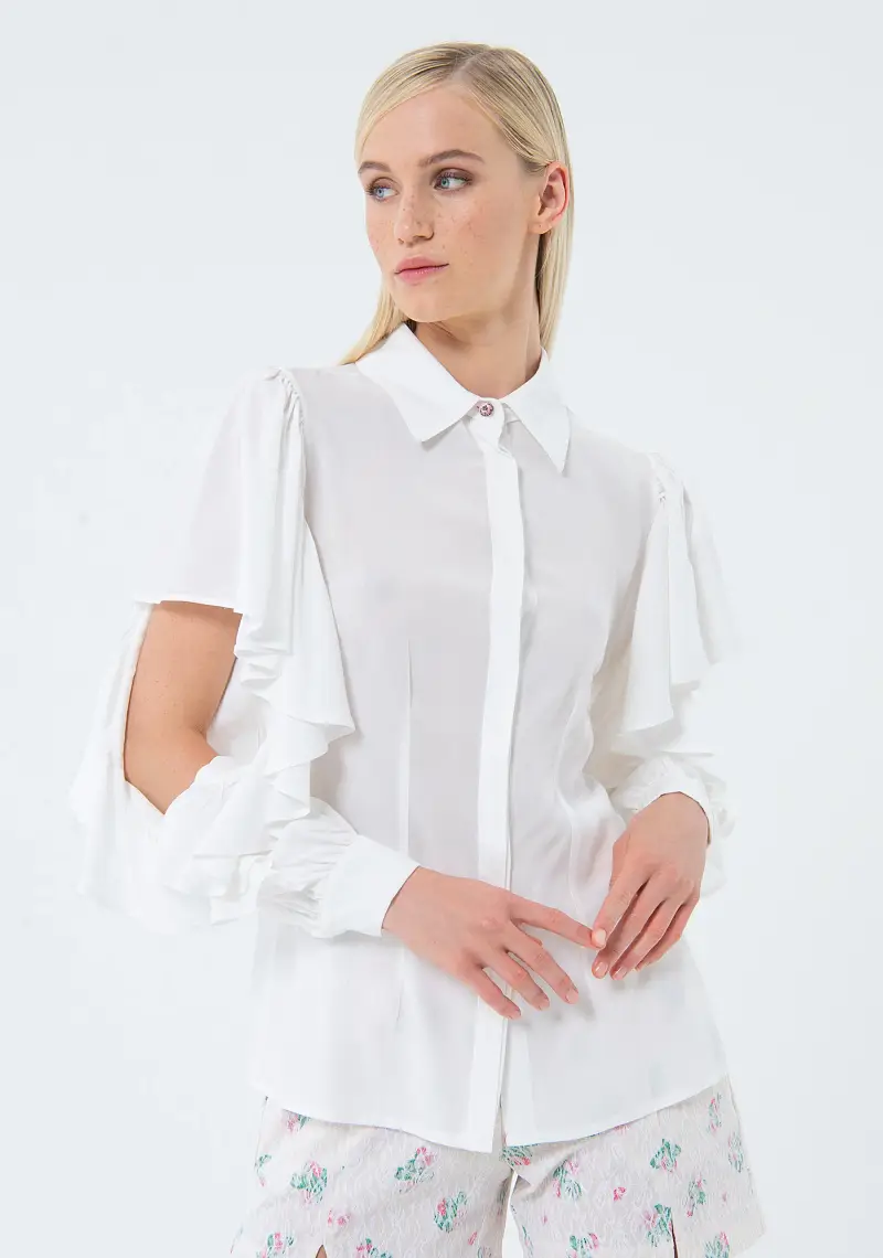 Camicia regular in viscosa