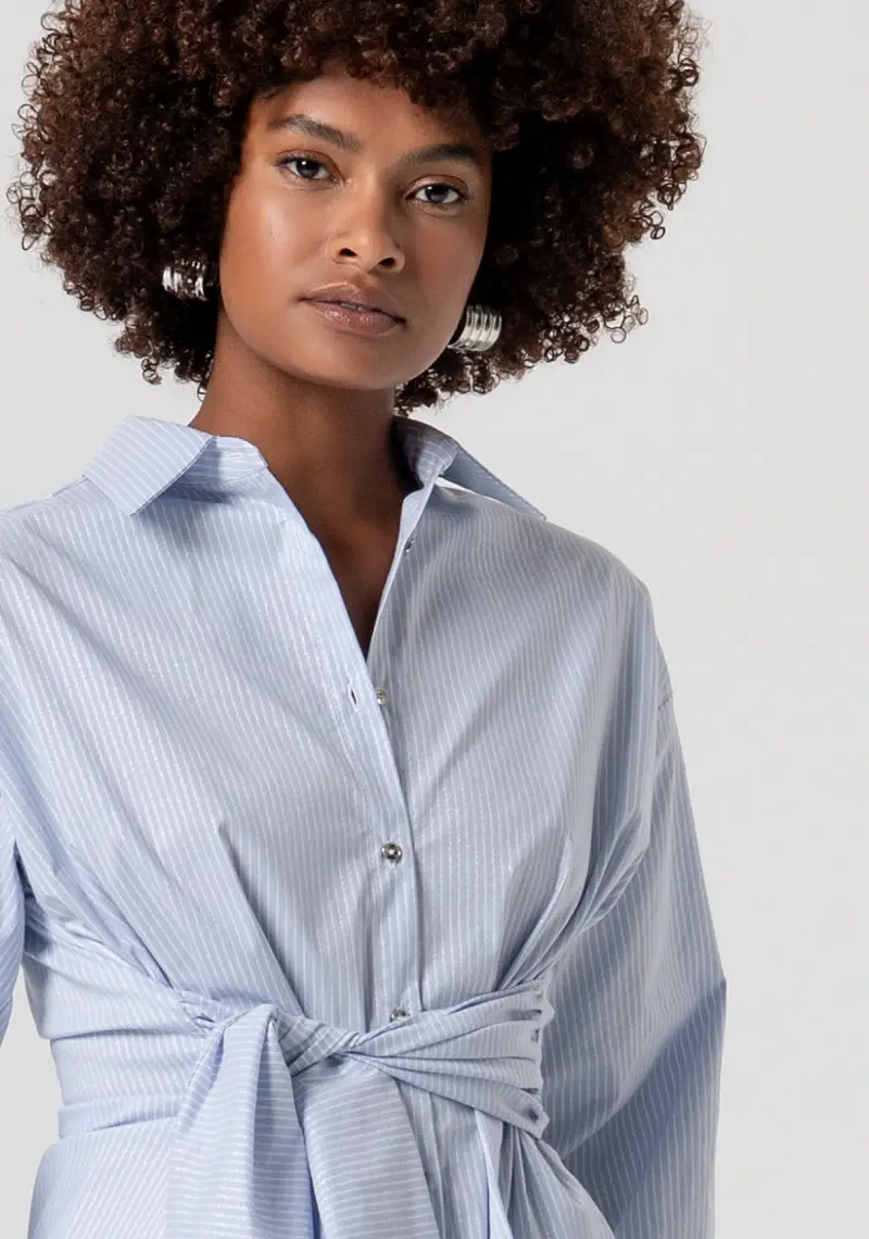Camicia slim a righe miniatura 2