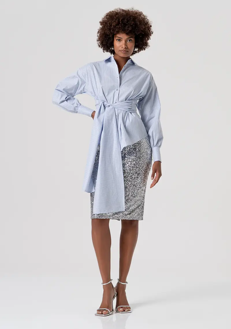 Camicia slim a righe