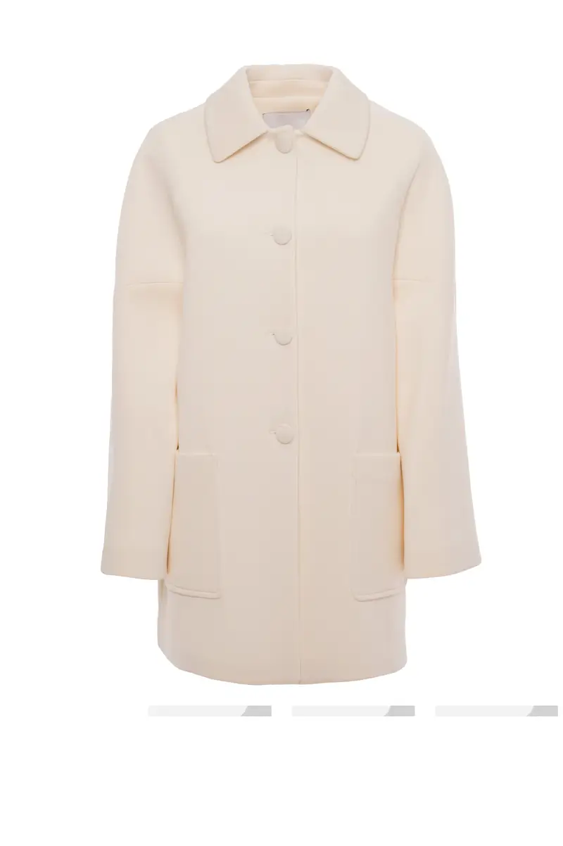 Cappotto Corto con Collo a Camicia