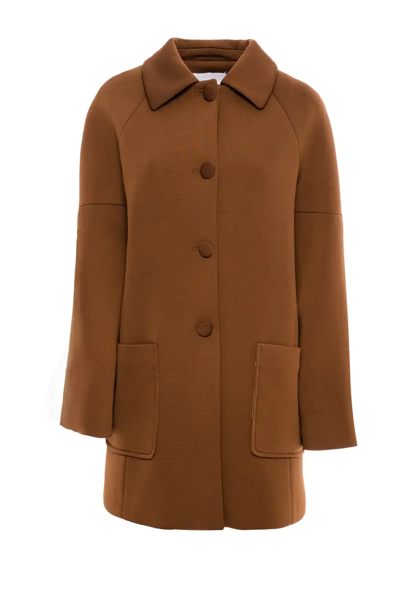 Cappotto Corto con Collo a Camicia