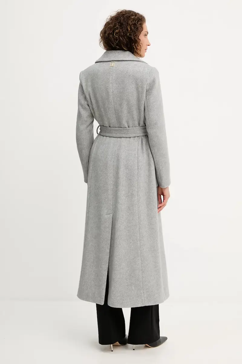 cappotto in lana colore grigio FS25WC1011W819K3 miniatura 3