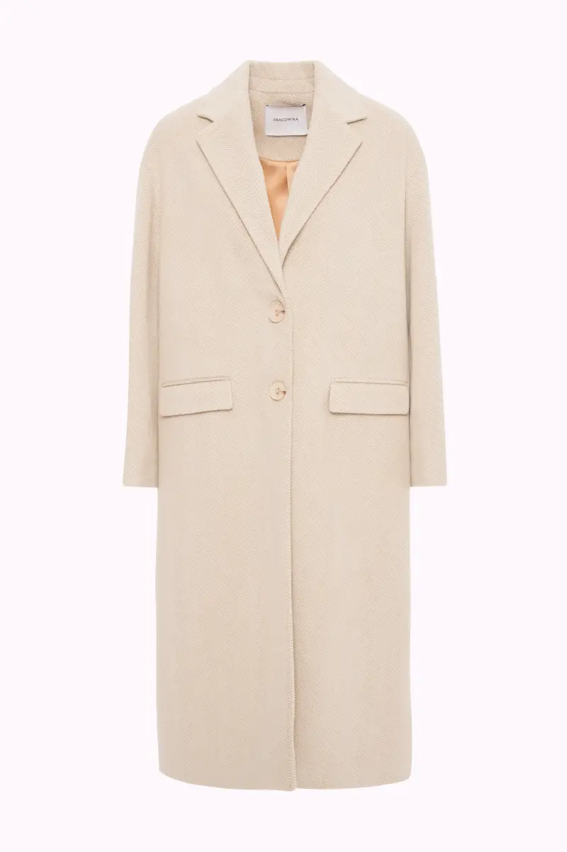 Cappotto Lungo a Spina di Pesce